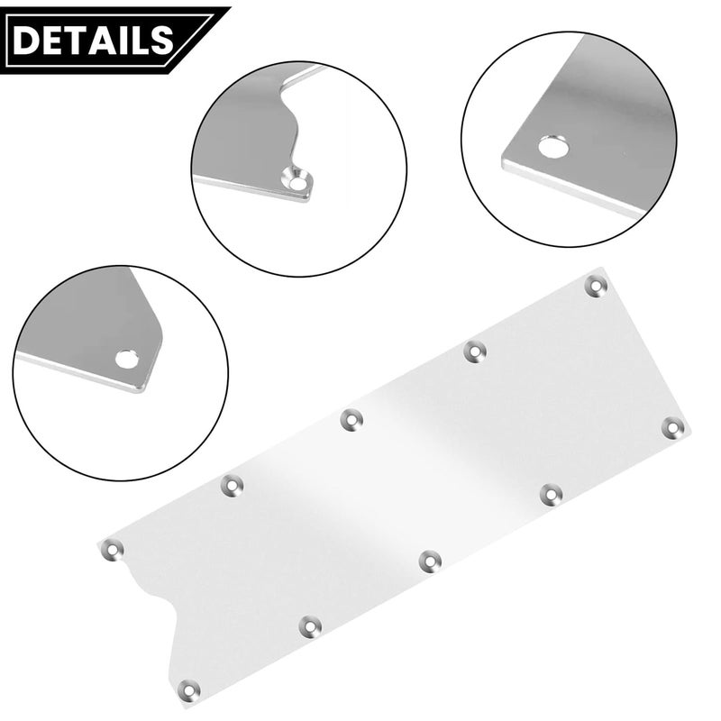 Endxedo LS Gen 3 Valley Pan Cover Plate Low Profile Custom Knock Sensor LSX LS1 LM7 LR4 LQ4 LS6 L59 LQ9 LM4 L33 (Silver) - Image 3